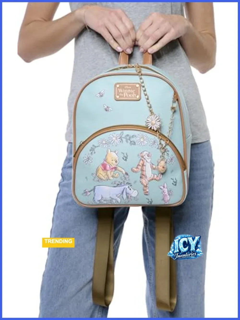 Disney Winnie the Pooh Eeyore Mini Backpack Faux Leather Shoulder Bag